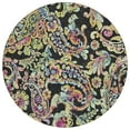 thumbnail image 2 of Addison Rugs Chantille Indoor/Outdoor Transitional Paisley Black Washable Round Rug, 8' x 8', 2 of 6
