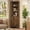 Retro, variant on 68" Tall Fluted Corner Cabinet for Bathroom, Modern Living Room & Kitchen - 5 Adjustable Shelves, Space-Saving Natural Oak Storage, Curved Profile Design
