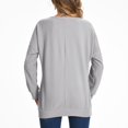 thumbnail image 4 of Womens Oversized Tshirt Women's Fashion Casual Round Neck Long Sleeve Solid Color Comfortable Loose Top, 4 of 5