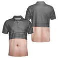 thumbnail image 4 of OIOLOYJM Mens Golf Shirts Summer 3D Print Novelty Performance Short Sleeve Mesh Casual Quick Dry Lightweight Polo Shirts Basic Cute Athletic Collared Clothes Dark Gray 4XL, 4 of 5