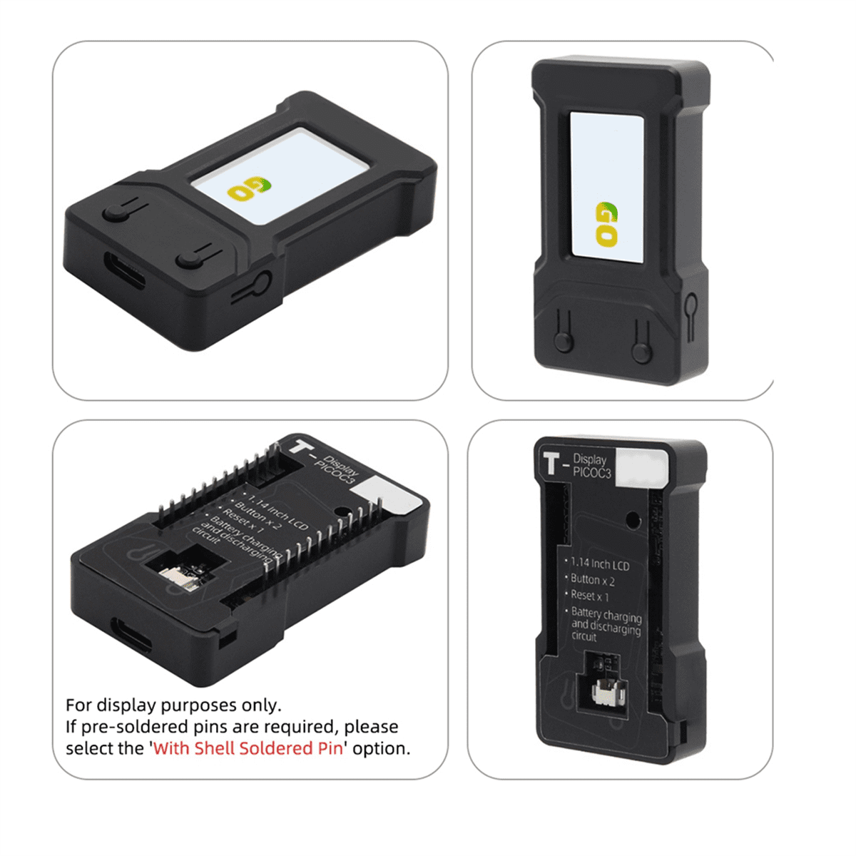 For Nerd Miner CH9102F T-Display 1.14In LCD Control Board ESP32 Module with  Case for BTC Bitcoin Solo Lottery Miner 16MB - Walmart.ca