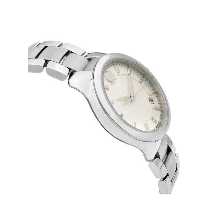 Movado Bellina Stainless Steel White MOP Dial Quartz Ladies Watch 0606978 Walmart