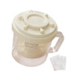 thumbnail image 4 of Colador de yogur griego con tapa. Yogur espeso y cremoso. Separador de suero casero. Soja. Beige, 4 of 9