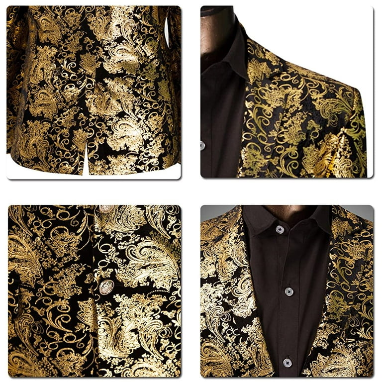Men's dress floral suit notched lapel slim fit stylish blazer dress suit hot sale