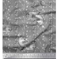 thumbnail image 2 of Soimoi Gray Cotton Voile Fabric Deer Animal Skin Printed Craft Fabric by The Yard 42 Inch Wide, 2 of 3