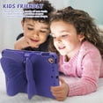 thumbnail image 5 of Kids Case for Apple iPad 9th 8th 7th Generation 2021/2020/2019 10.2 Inch, iPad Air 3rd Gen 10.5" Case, Cute Butterfly Rotating Stand Lightweight Kids Friendly Shockproof Case with Pencil Holder,Purple, 5 of 6