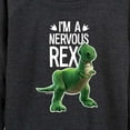 thumbnail image 3 of Toy Story - I'm a Nervous Rex - Women's Lightweight French Terry Long Sleeve Shirt, 3 of 5