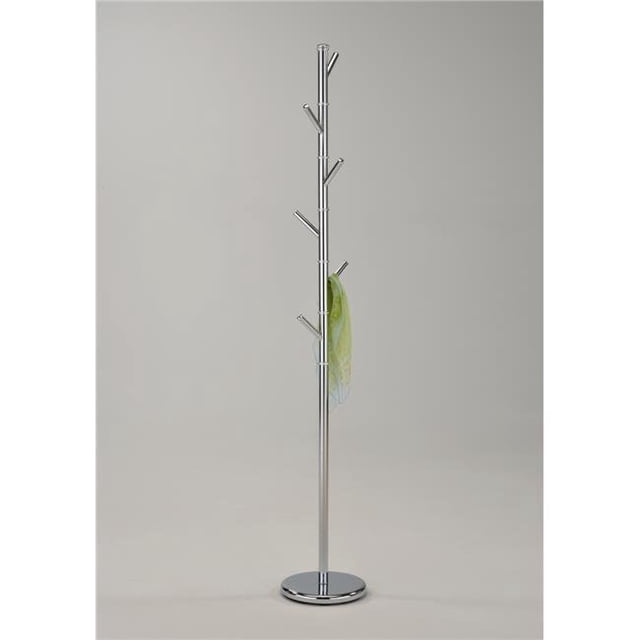 Inroom Furniture Designs CH-4835 Coat Rack - Chrome, 71 x 11 x 11 in.