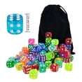 thumbnail image 2 of Juego De 100 Dados, Transparente, Tamaño Compacto, Multiusos, Suministros Para El Hogar De Larga Duración, Accesorios Exquisitos Para Juegos, Suministros Para Juegos Vogacara AP006065-00, 2 of 6