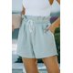 thumbnail image 3 of ABPHQTO Shorts de cintura alta con cordón y volantes en verde militar para mujer, 3 of 5