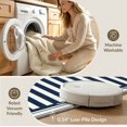 thumbnail image 5 of ODIKA 8'x10' Washable Area Rug Non-Slip Chair-Friendly Mat Nautical Layered Border Front Doormat Stripe Welcome Striped Door Playful for Dining Room, Large Office, Lounge, 5 of 7
