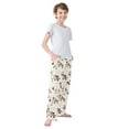thumbnail image 4 of FORMRS Kids Pajama Pants with Pockets Size 6-8Y Boys Lounge Sleep Bottoms, Floral Plaid, 4 of 8