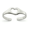 thumbnail image 1 of 925 Sterling Silver Heart Toe Ring, 1 of 2