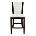 thumbnail image 2 of CoSoTower Modern Contemporary Counter Height Chairs Set of 2 White Faux Leather Upholstered Espresso Finish Hardwood Solid, 2 of 8