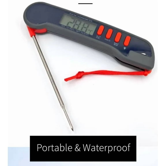 Waterproof Instant Read Digital Meat Thermometer Kitchen Cooking Bbq Grilling