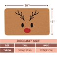 thumbnail image 3 of Reindeer Christmas Doormat Outdoor Entrance Christmas Rug for Outdoor Welcome Mats for Front Door, Brown Indoor Christmas Mat Non Slip Door Mat Indoor or Outdoor for Home Decor, 30 X 17 Inch, 3 of 6