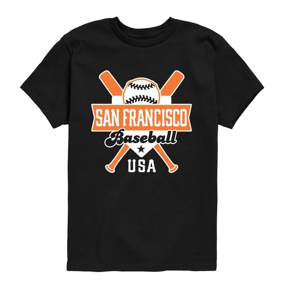 Instant Message - Baseball San Francisco Short Sleeve Graphic T-Shirt