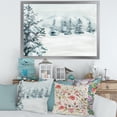 thumbnail image 3 of Designart 'Snowy Pine Trees On Mountain' Traditional Framed Art Print, 3 of 4