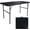 Black, variant on Folding Table 4ft Heavy Duty Folding Tables Indoor Outdoor Plastic Dining Table Portable Folding Square Card Table w/Handle for Picnic, Party, Camping (4 FT)