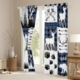thumbnail image 3 of Feelyou Rustic Black Out Curtains, Deer Bear Wildlife Curtains Pack of 2 (42x63 Each), 3 of 6