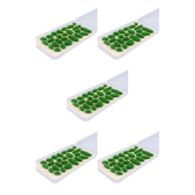 Maoww Natural 25x Simulation Cluster Grass for Train Scenery Decor Accessory Green 6mm 5Set