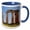 Blue/White, variant on 3drose, Greece, Corinth. Ruins of Temple of Apollo., 11oz Two-tone Red Mug