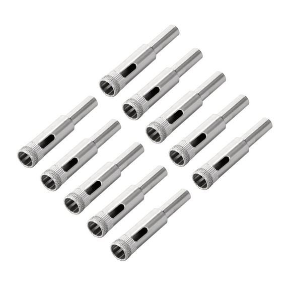 Uxcell 10mm Diamond Glass Hole Saw Core Drill Bits Nickel Plated 10 Pack