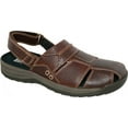 thumbnail image 2 of Men's Drew Barcelona Closed Toe Sandal Brown Pebbled Leather 12.5 M, 2 of 2