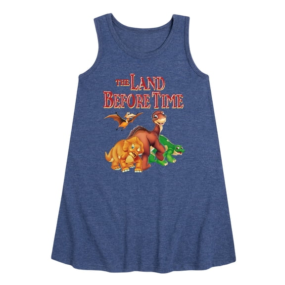 Land Before Time - Land Before Time Group - Toddler and Youth Girls A-line Dress