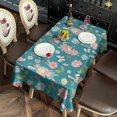 thumbnail image 2 of Pioneer Flower Floral Print Pattern Rectangle Tablecloth 60"x120", Waterproof Polyester Table Cloth, Wipeable Spillproof for Dining Camping Indoor Outdoor, 2 of 6