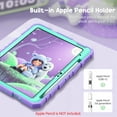 thumbnail image 6 of Fintie Rugged Case for iPad (A16) 11th Generation 11 Inch (2025), iPad 10th Generation 10.9 Inch (2022) - Heavy Duty Shockproof Kid-Friendly Protective Cover, Built-in Kickstand, Purple/Green, 6 of 10