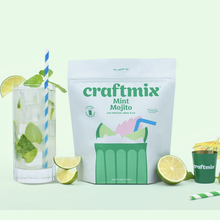 Craftmix Cocktail Mixers, Mint Mojito with Lime, 12 Pack 