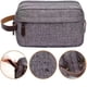 thumbnail image 3 of Bolsa pequeña de nailon para artículos de tocador, bolsa de afeitar ligera para hombres y mujeres, color gris, 3 of 5