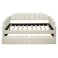 thumbnail image 2 of Adrinfly Twin Size Upholstered daybed with Drawers, Wood Slat Support, Beige, 2 of 8