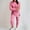 Pink, variant on Brondbend Sweatsuits for Women Set 2 Piece Crew Neck Long Sleeve Slit Pullover and Sweatpant Set Jogger Sweatsuits Loose Fit Fall Outdoor Workout Outfits Comfortable，Black