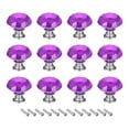 thumbnail image 1 of Unique Bargains 30mm Crystal Knobs Drawer Diamond Shaped Purple 12 Pack, 1 of 5
