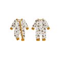 thumbnail image 2 of Cjfdfy Newborn Baby Boy Girl Western Fall Clothes Cowgirl Cactus Horse Print Long Sleeve Side Zipper Romper Infant Cute Farm Fall Winter Outfit 0-18 Months, 2 of 9