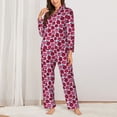 thumbnail image 3 of Wukai Rose Flowers Print Women's Pajama Set - Soft Long Sleeve Sleepwear for Comfort and Style-X-Large, 3 of 9