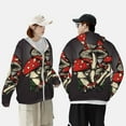 thumbnail image 6 of Kll Red Mushrooms Print Men'S Women’s Upf 50+ Sun Protection Outdoor Hoodie Jacket Long Sleeve Fishing Hiking Performance Shirt- Large, 6 of 8