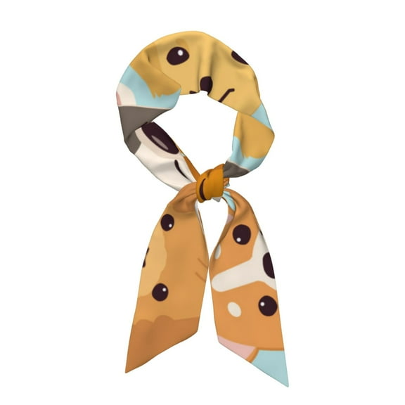 Easygdp Cute Dog In Bathtub1 Neck Scarf Printed Scarves Head for Women'S Fashion Satin Scarfs For Bag Hair for Dating, Travel