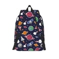 thumbnail image 2 of Lsque Rocket Satellite Pattern Canvas Daypack, Durable Backpack, High-quality Versatile Backpack,Vintage Compact Backpack-Small, 2 of 6