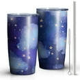thumbnail image 1 of Gobelet Isolé 20oz, Gobelet de Voyage avec Couvercle, Porte-Gobelet Tasse de Voyage Amicale, Contenant Isotherme en Acier Inoxydable, Gobelet 20 Oz, Tasse à Café Réutilisable Isolée avec Couvercle (Ciel Étoilé Violet), 1 of 6