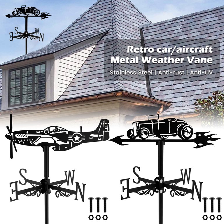 Hands DIY Weather Vane Metal Weather Resistant Wind Direction Indicator  Retro Creative Roof Weathercock Roof Decoration Accessories for Outdoor  Garden