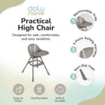thumbnail image 2 of Dolu Nuve Practical High Chair for 6 Months & Up, 3 Point Harness, Stone Gray, 2 of 5