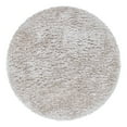thumbnail image 3 of Unique Loom Infinity Shag Collection Area Rug - Jinko (6' 1" Round Linen), 3 of 7