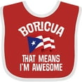 thumbnail image 3 of Inktastic Boricua Means Im Awesome Puerto Rican Boys or Girls Baby Bib, 3 of 4