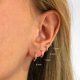 thumbnail image 2 of Pendientes de aro pequeños de oro rosa y plata de ley 925 de Aide para mujeres y niñas, regalo de boda, regalo de fiesta de compromiso, hebilla de hueso del oído suave Tan Jianjun unisex, 2 of 2
