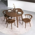 thumbnail image 6 of Pemberley Row Solid Wood Walnut Dining Table Round Beveled 43" Unassembled, 6 of 7