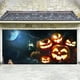 thumbnail image 4 of Póster Con Logotipo De Tela Con Temática De Halloween. Cartel De Fondo Para Colgar Con Calabaza, Murciélago Y Luna, Utilizado Para La Decoración De Fiestas De Halloween., 4 of 4