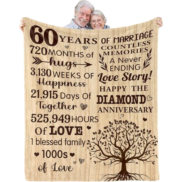 LHSHID Best Anniversary Marriage Gift Blanket Flannel Soft and Comfortable Anti static Bed Sofa Blanket 60x80in